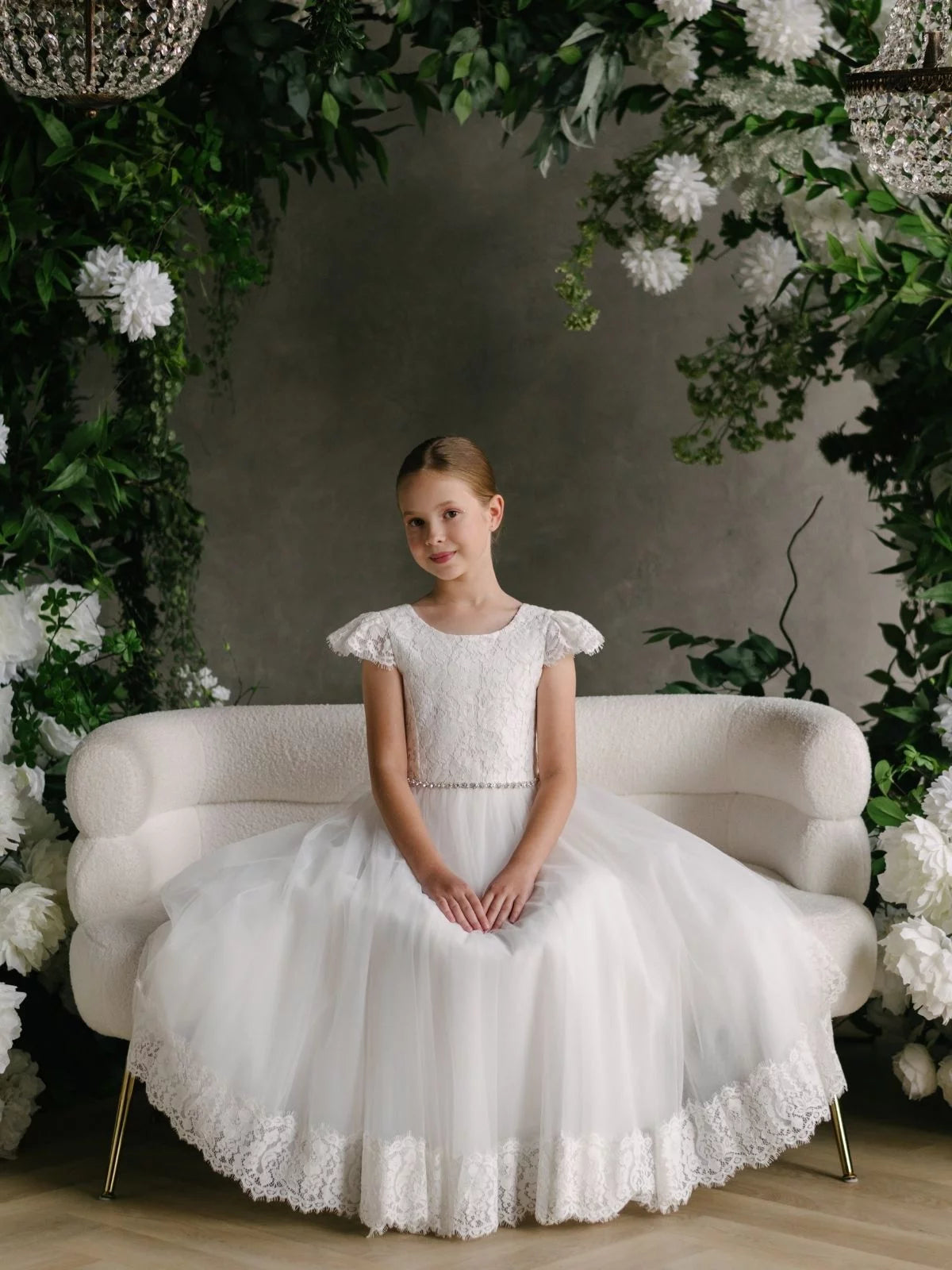 Lia Baby Girls Satin Tulle Party Dress | Blush Kids main image 1