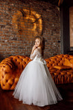 The Aiyana Lace Tulle Girls Communion Dress | Free Shipping