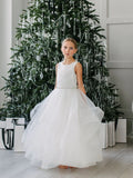 Girls Dress Special Occasion - Communion Lace Tulle Dress - Teter Warm
