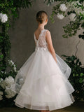 Teter Warm  Couture Lace Tulle Girls Communion Wedding Flower Girl Dress