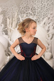 Pageant Tulle Flower Girl Gown Special Occasion Party Dress For Girls