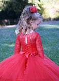 Gorgeous Pageant Wedding Flower Girl Tulle Dress Baby Birthday Party Dress
