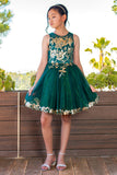 Glitter Tulle Flower Girl Pageant Party Short Tulle Special Occasion  Dress