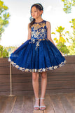 Glitter Tulle Flower Girl Pageant Party Short Tulle Special Occasion  Dress