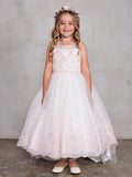 Flower Girl Dress With Embroidered Bodice And Train Skirt