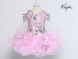 Sugar Kayne Drop Dead Gorgeous Organza Ruffled Cupcake Pageant Dress