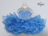 Sugar Kayne Cupcake Pageant Special Occasion Party Organza Beaded Dress