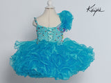 Sugar Kayne FashionistaPageant Party Cupcake Ruffled One Shoulder Dress