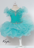 Sugar Kayne Charming Pageant Stretch Velvet And Organza Cupcake Dress