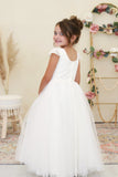 Amalee Couture Party Wedding Flower Girl Lace Floor Length Dress
