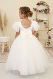 Amalee Couture Girls Communion Flower Girl Wedding Party Satin Tulle Dress