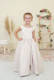 Girls Simply Beautiful Amalee Couture Wedding Party Flower Girl Satin Dress