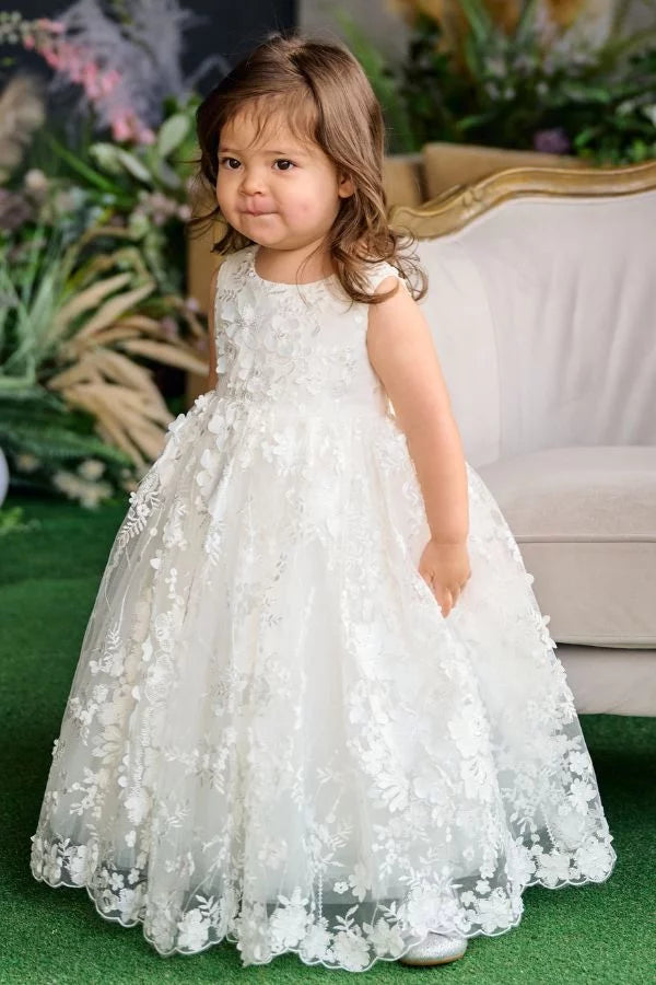 Teter Warm Couture First Communion Lace Flower Girl Wedding Party Dress