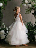 Girls Special Occasion First Communion Lace Tulle Dress - Teter Warm