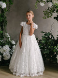 Teter Warm Couture Luxurious All Over Lace Wedding Flower Girl Communion Dress