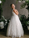 Off White Communion Flower Girl Special Occasion Dress - Teter Warm