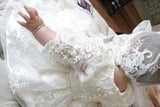 Couture Handmade Luxurious Alencon Beaded Lace Christening Dress 