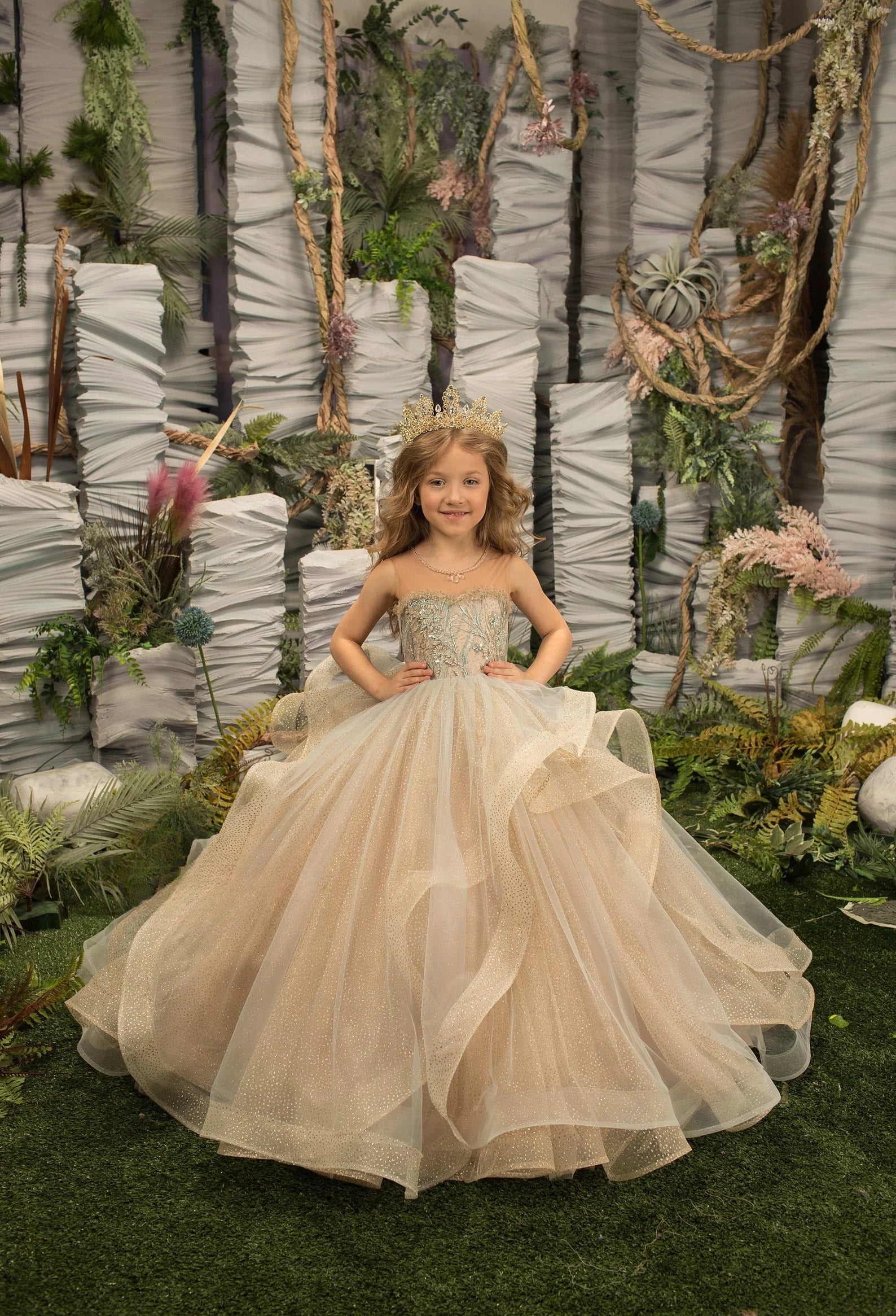 Girls Couture Wedding Flower Girl Special Occasion Pageant Party Gown