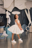 Girls Couture Handmade Knee Length Ivory Flower Girl Pageant Party Dress