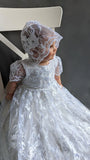 Couture Embroidered Beaded Lace Baptism Christening Gown