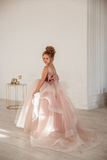 Couture Wedding Party Special Occasion Sating Tulle Floor Length Dress 