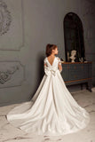 Elegant Satin Lace Wedding Party Communion Flower Girl Gown With Train