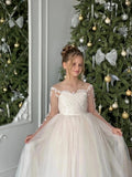 Gorgeous Wedding Flower Girl Special Occasion Party Lace Tulle Gown