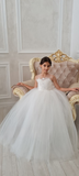 Girls Custom Couture Special Occasion Wedding Party Lace Tulle Floor Length Dress