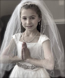  Custom Made Communion Headband With Crystals And Pearls