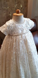 Custom Handmade Beaded Lace Baptism Gown Baby Christening Gown