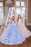 Girls Dress Pentelei Couture Ruffled Tulle Princess  Pageant Party Gown