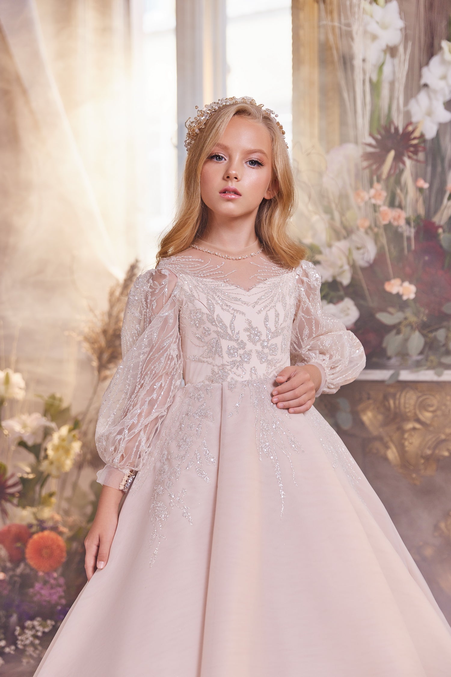 Girls Dress By Pentelei Couture Classic Special Occasion Wedding Party Dress